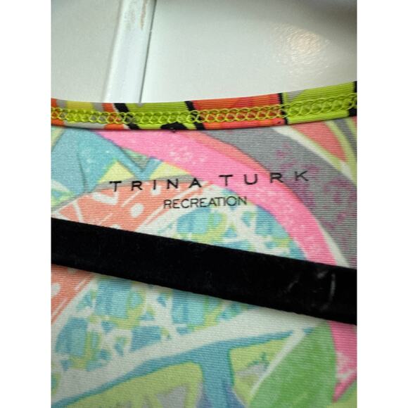Trina Turk Recreation Bright Multicolor Tropical Swim Cover - Picture 2 of 8